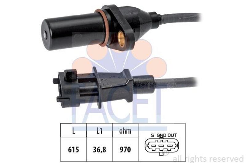 FACET Sensor, crankshaft pulse Made in Italy - OE Equivalent