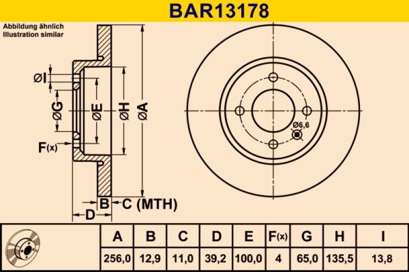 2x BARUM Bremsscheibe