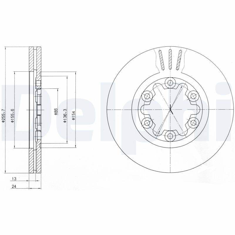 2x DELPHI Bremsscheibe