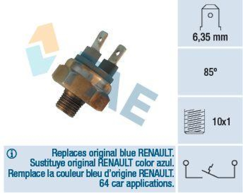 FAE Temperature Switch, coolant warning lamp