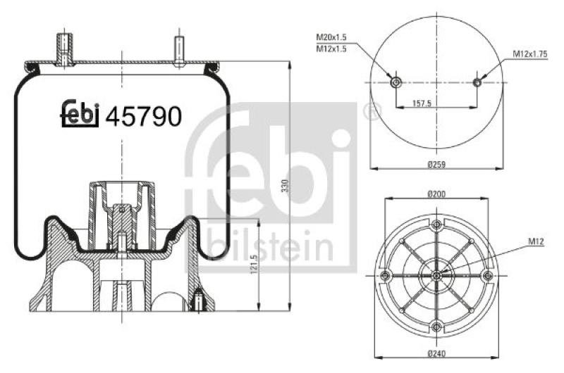 FEBI BILSTEIN Bellow, air suspension