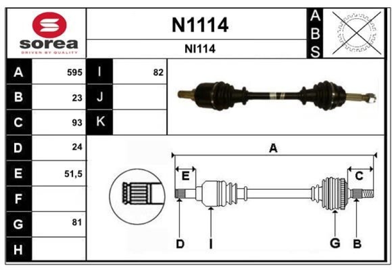 SNRA Drive Shaft