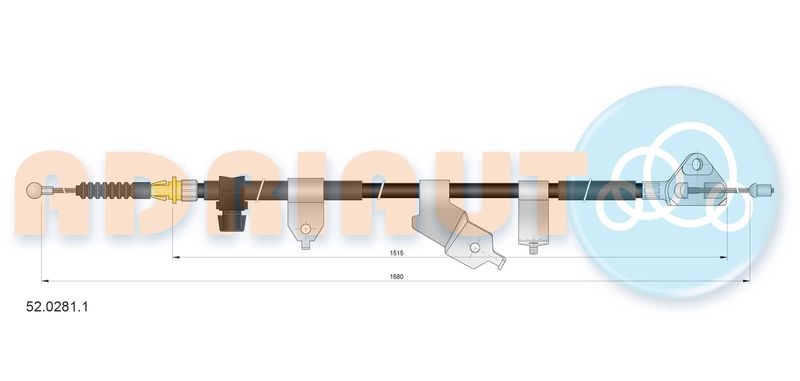 ADRIAUTO Cable Pull, parking brake