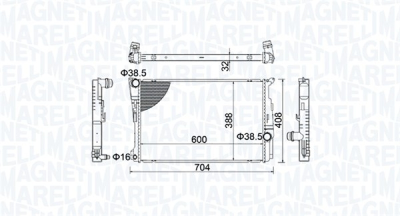 MAGNETI MARELLI Kühler, Motorkühlung