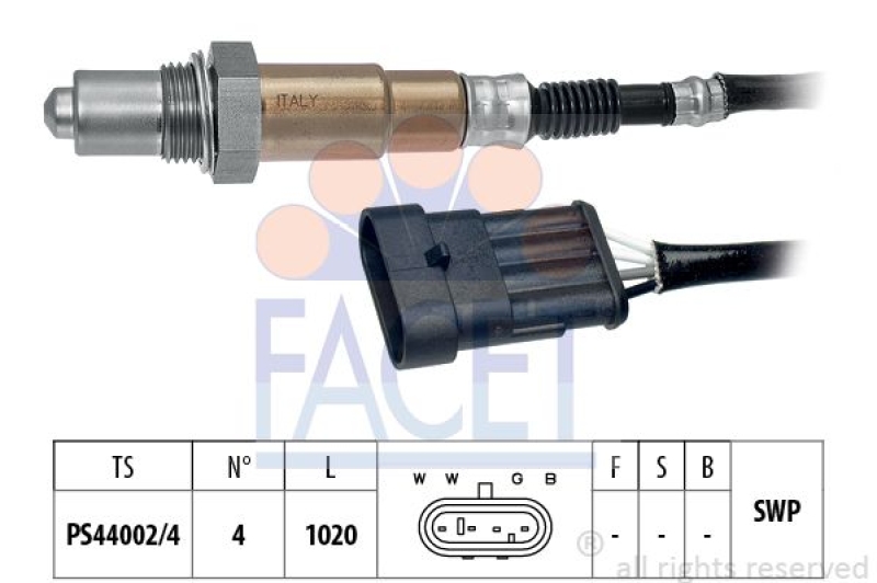 FACET Lambda Sensor Made in Italy - OE Equivalent