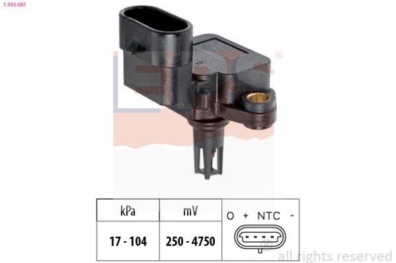 EPS Luftdrucksensor, Höhenanpassung Made in Italy - OE Equivalent