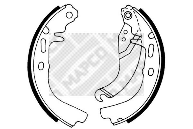 MAPCO Brake Shoe Set