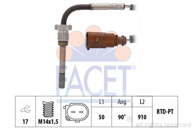 FACET Sensor, Abgastemperatur Made in Italy - OE Equivalent