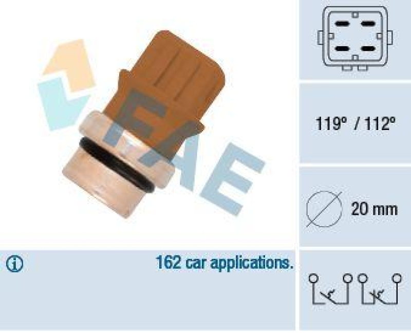 FAE Temperature Switch, coolant warning lamp