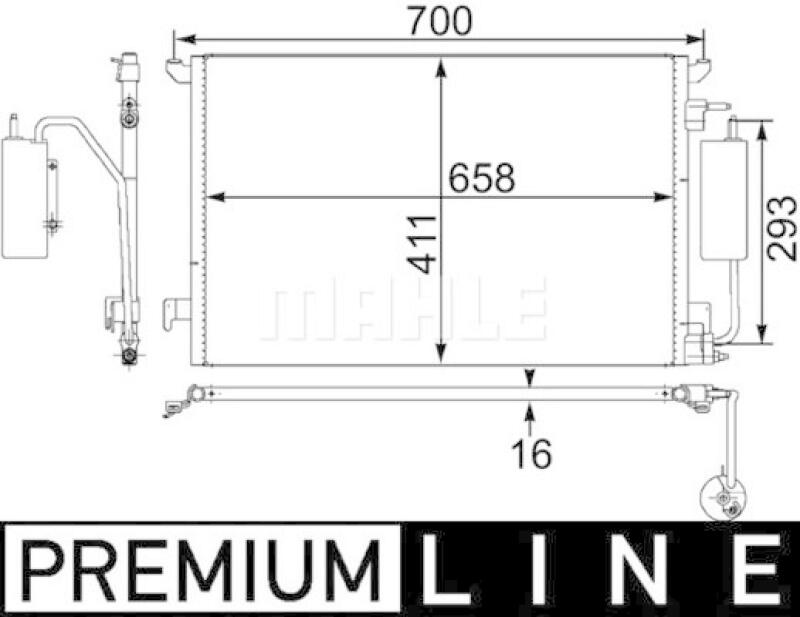 MAHLE Condenser, air conditioning BEHR *** PREMIUM LINE ***