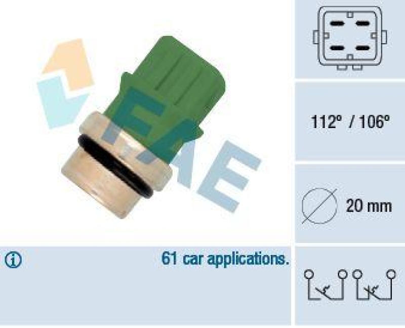 FAE Temperature Switch, coolant warning lamp