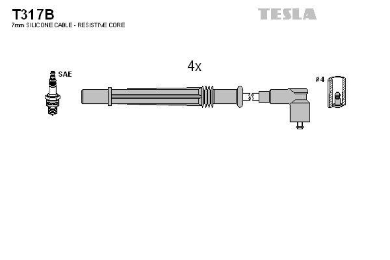 TESLA Zündleitungssatz