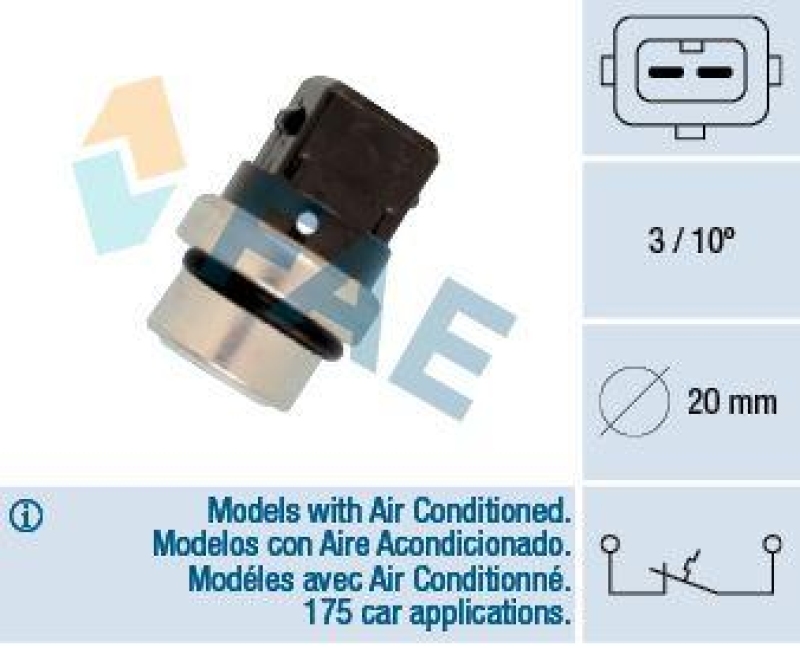 FAE Temperature Switch, coolant warning lamp