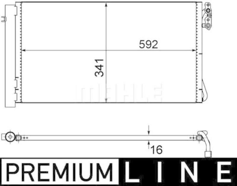 MAHLE Kondensator, Klimaanlage BEHR *** PREMIUM LINE ***