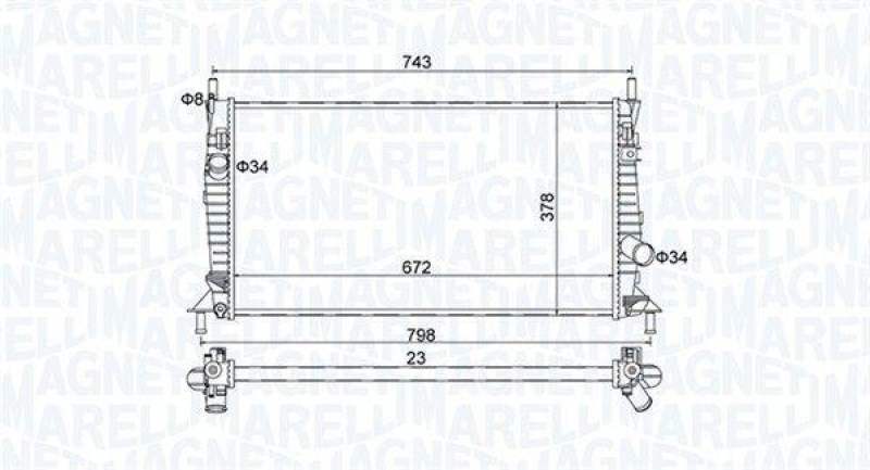 MAGNETI MARELLI Kühler, Motorkühlung