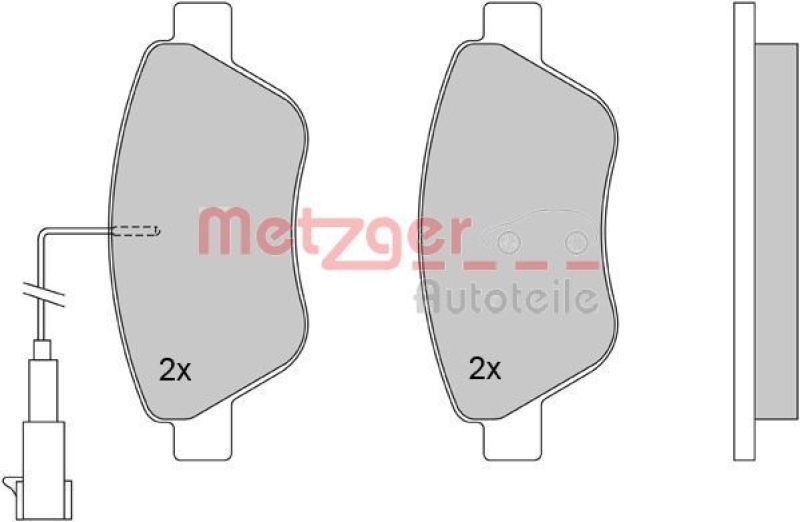 METZGER Bremsscheiben + Bremsbeläge vorne passend für FIAT GRANDE OPEL CORSA