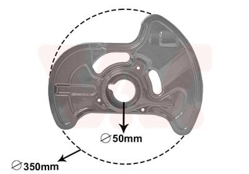 VAN WEZEL Splash Panel, brake disc