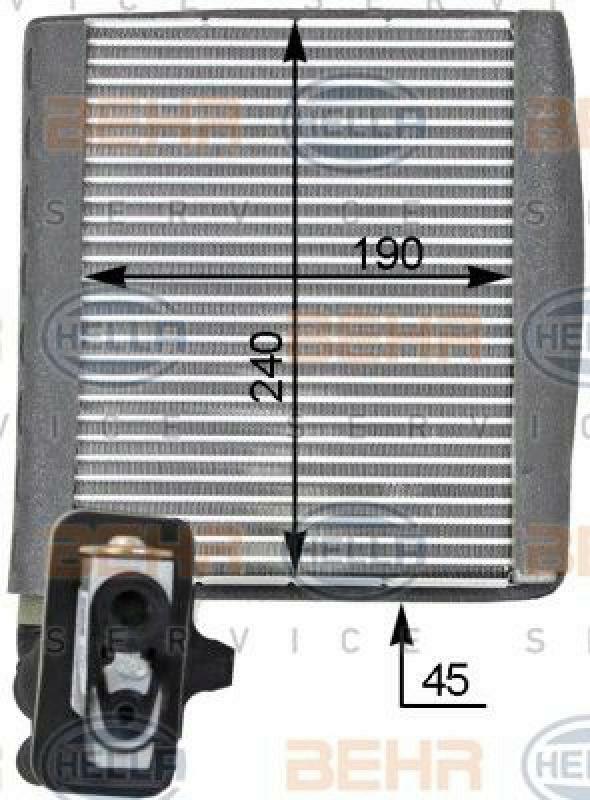 HELLA Evaporator, air conditioning BEHR HELLA SERVICE *** PREMIUM LINE ***