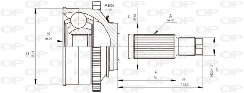 OPEN PARTS Gelenksatz, Antriebswelle