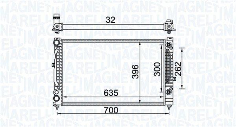 MAGNETI MARELLI Radiator, engine cooling