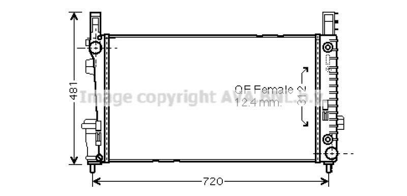 AVA QUALITY COOLING Radiator, engine cooling