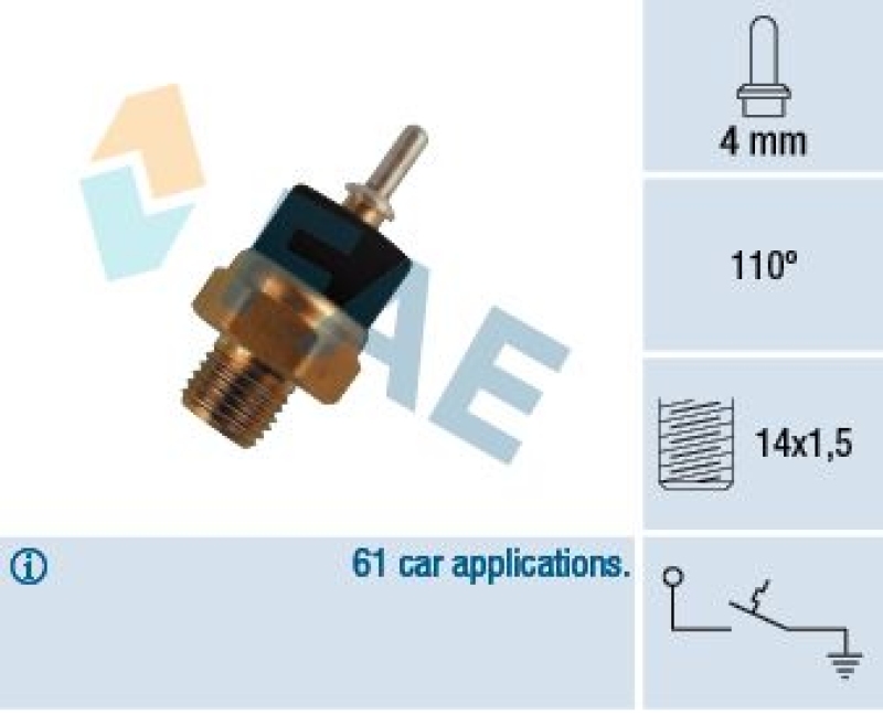 FAE Temperaturschalter, Kühlmittelwarnlampe