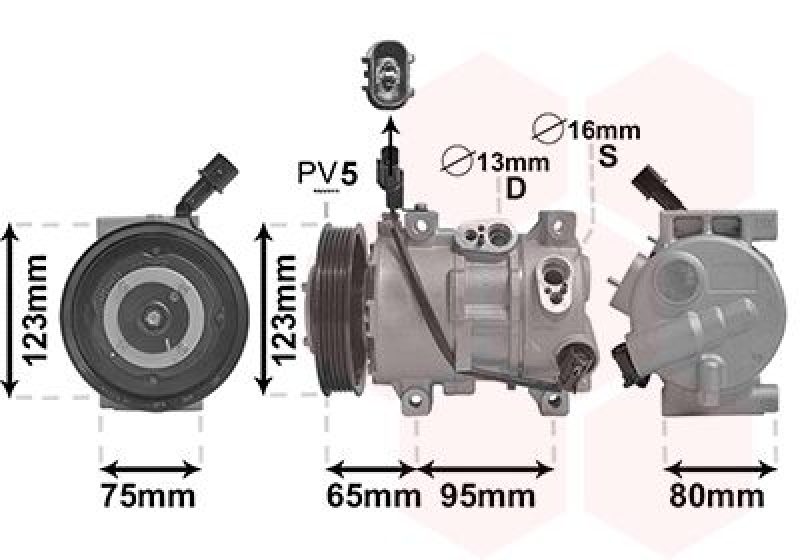 VAN WEZEL Compressor, air conditioning