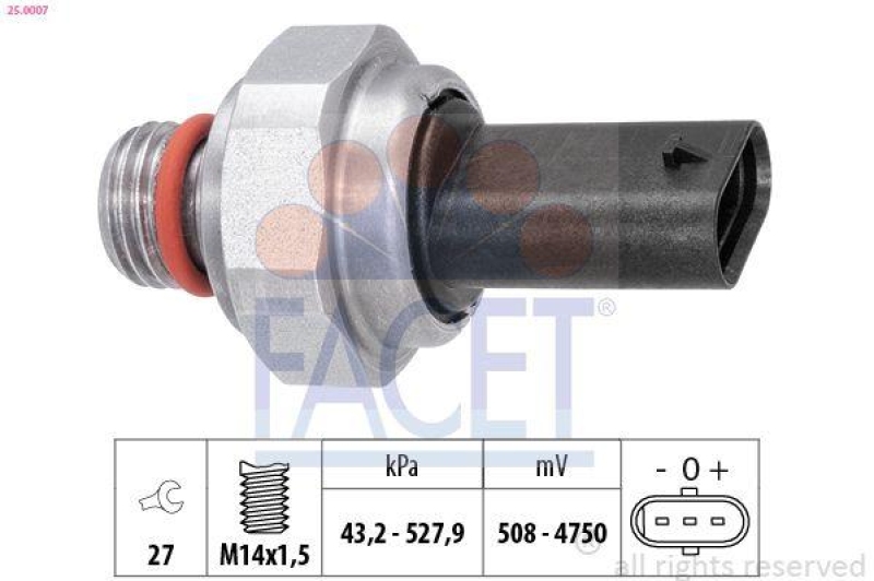 FACET Sensor, Abgasdruck Made in Italy - OE Equivalent