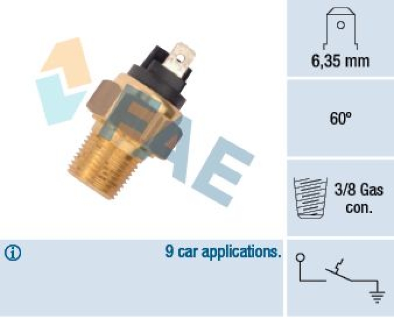 FAE Temperature Switch, coolant warning lamp