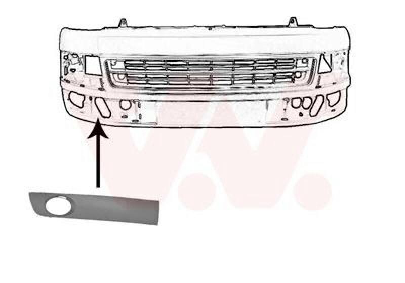 VAN WEZEL Ventilation Grille, bumper