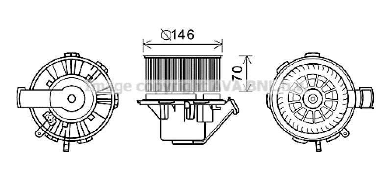 AVA QUALITY COOLING Electric Motor, interior blower