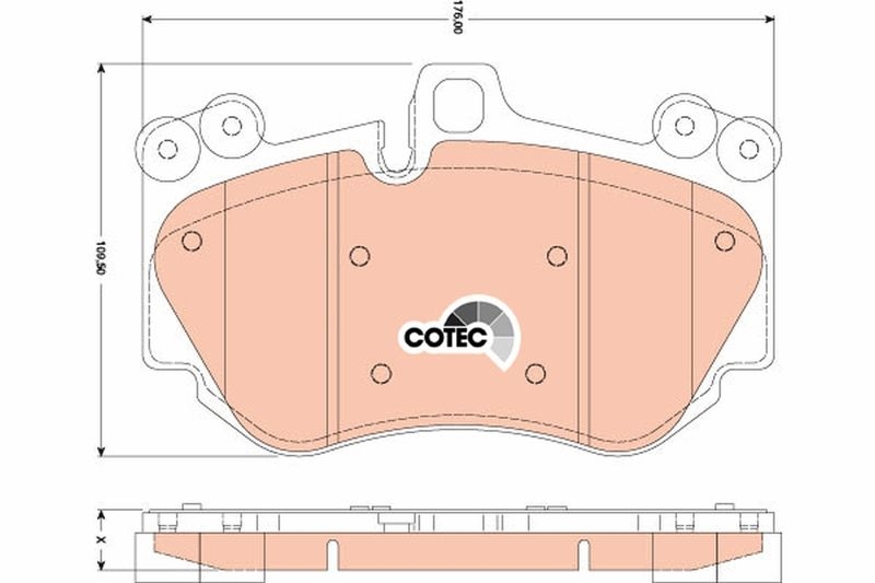 TRW Brake Pad Set, disc brake COTEC