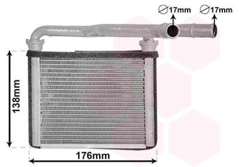 VAN WEZEL Heat Exchanger, interior heating