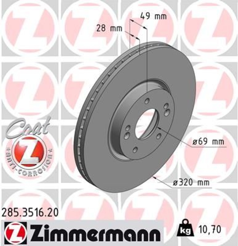 Zimmermann Bremsscheiben + Zimmermann Bremsbeläge