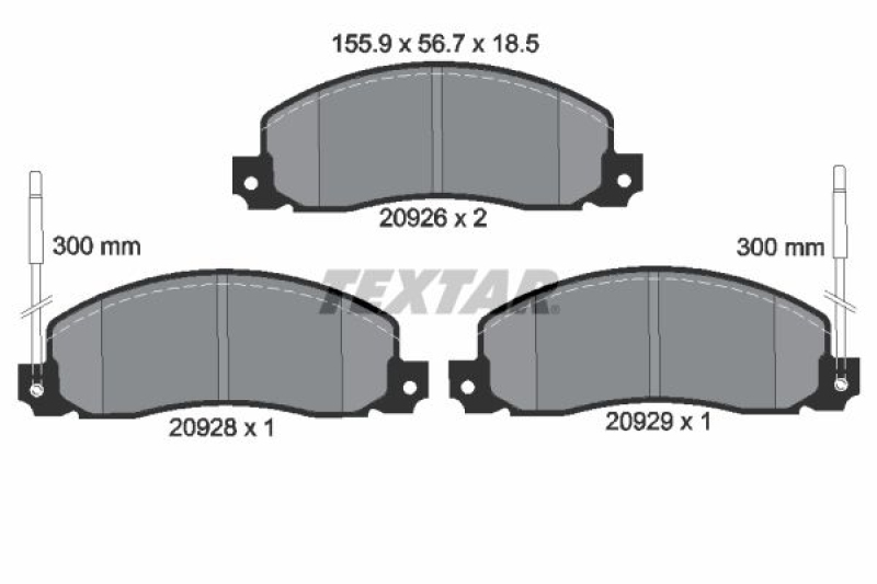 TEXTAR Brake Pad Set, disc brake