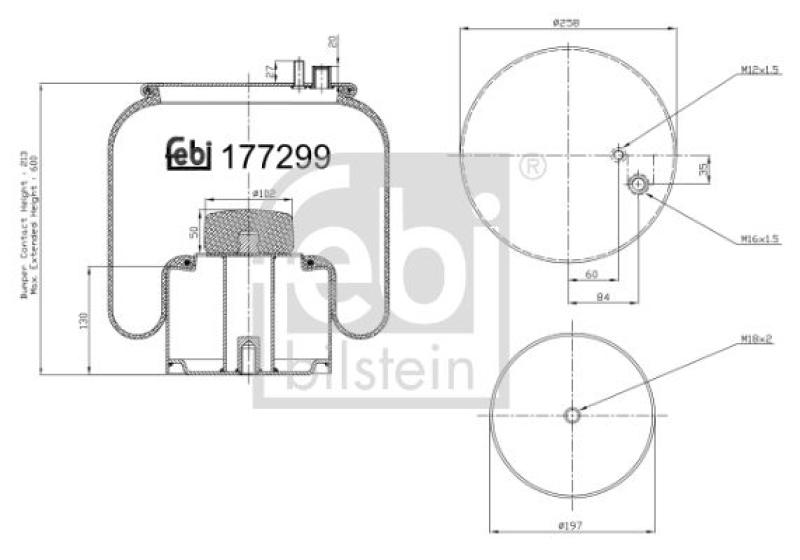 FEBI BILSTEIN Bellow, air suspension