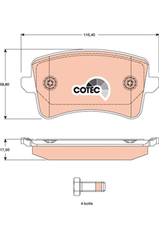 TRW Brake Pad Set, disc brake COTEC