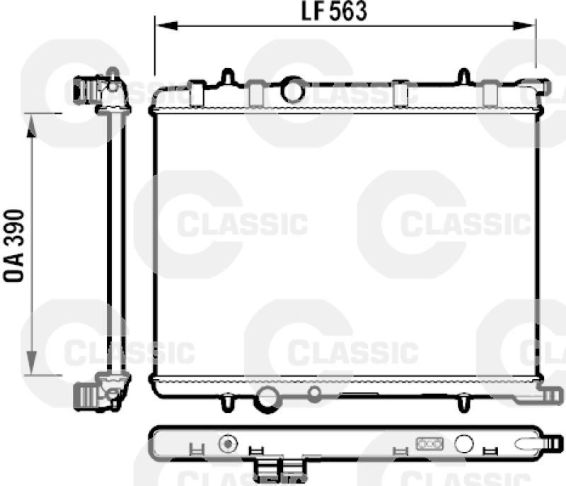 VALEO Radiator, engine cooling VALEO CLASSIC