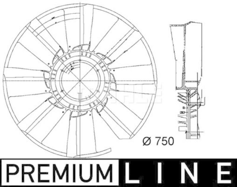 MAHLE Fan Wheel, engine cooling BEHR *** PREMIUM LINE ***