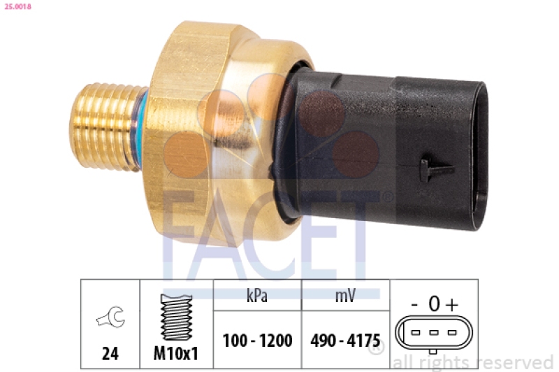 FACET Sensor, Öldruck Made in Italy - OE Equivalent