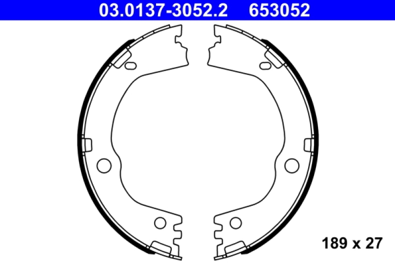 ATE Brake Shoe Set, parking brake