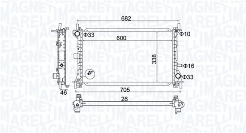 MAGNETI MARELLI Kühler, Motorkühlung