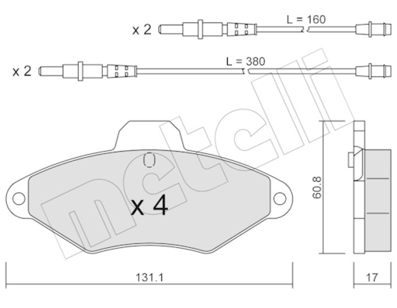 METELLI Brake Pad Set, disc brake