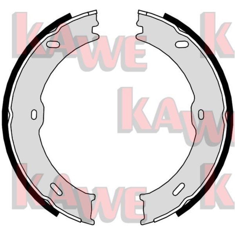 KAWE Brake Shoe Set, parking brake