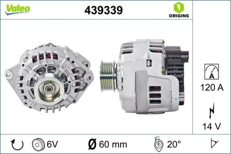 VALEO Alternator VALEO ORIGINS NEW