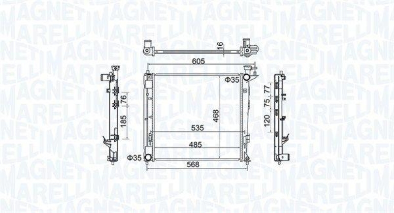 MAGNETI MARELLI Kühler, Motorkühlung