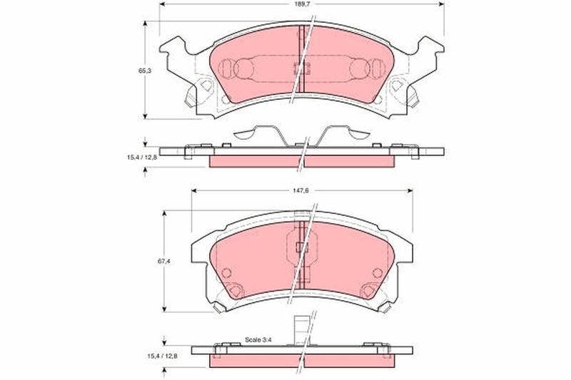 TRW Brake Pad Set, disc brake