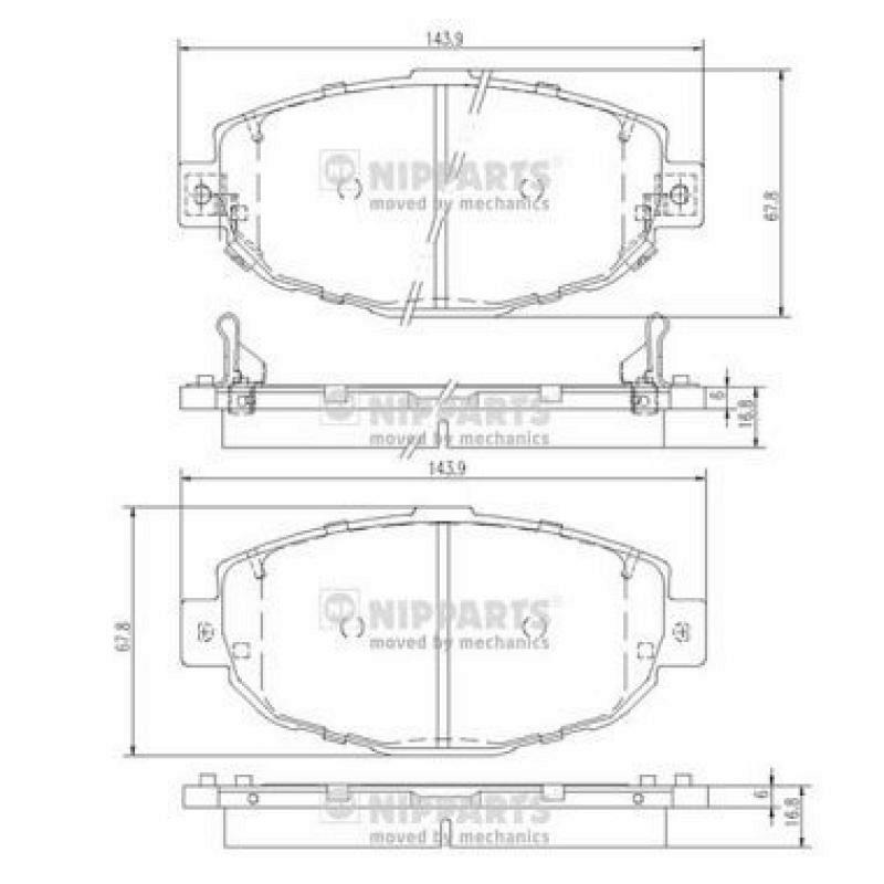 NIPPARTS Brake Pad Set, disc brake