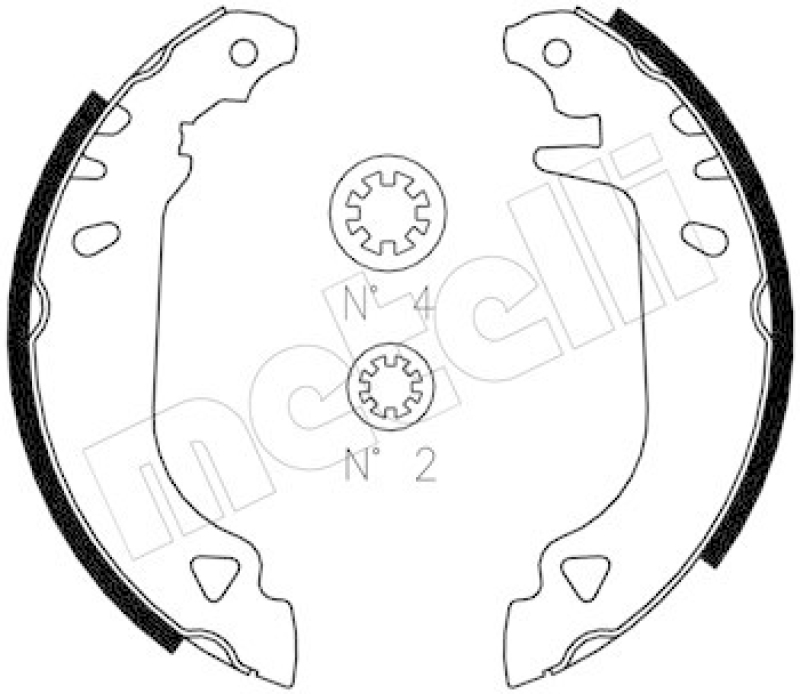 METELLI Brake Shoe Set