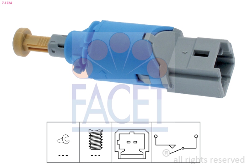 FACET Switch, clutch control (cruise control) Made in Italy - OE Equivalent